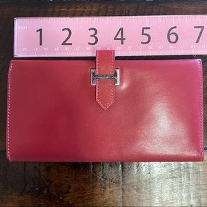 Authentic Hermes bearn bi-fold wallet